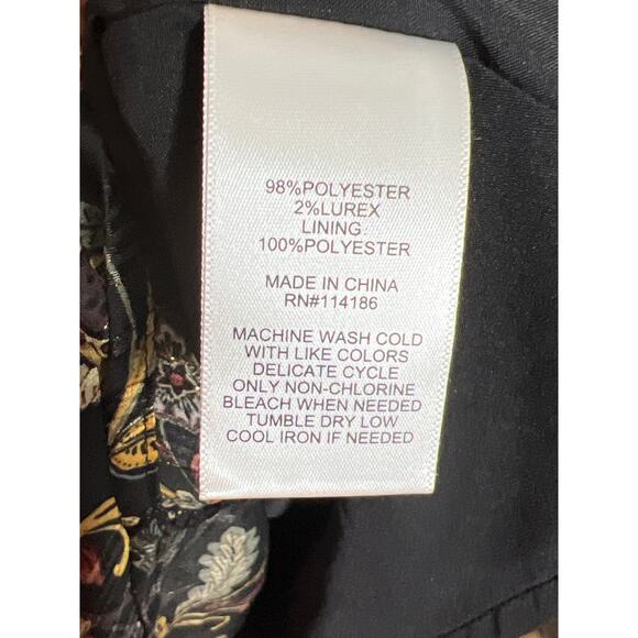 Frye NEW dress size S black floral maxi fully lined western cowgirl holidays - Picture 10 of 10